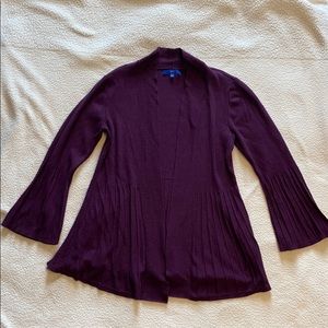 Eggplant colored long cardigan